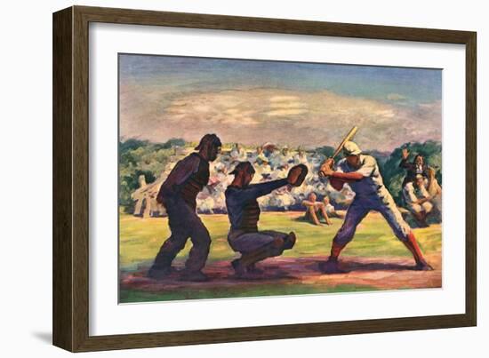 Baseball Game, 1947-James Chapin-Framed Giclee Print
