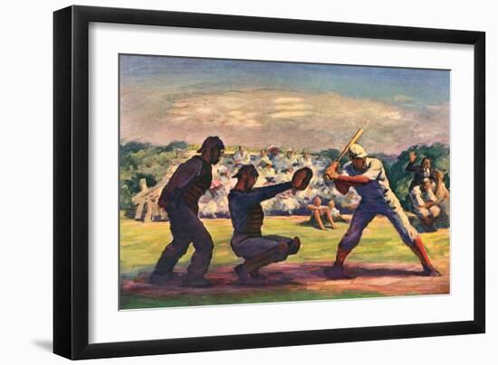 Baseball Game, 1947-James Chapin-Framed Giclee Print