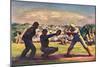 Baseball Game, 1947-James Chapin-Mounted Giclee Print