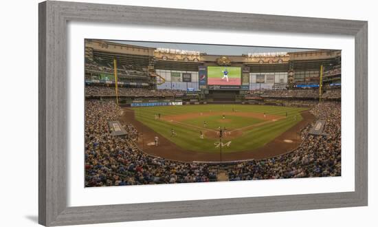 Baseball game at Miller Park, Milwaukee, Wisconsin, USA-Panoramic Images-Framed Photographic Print