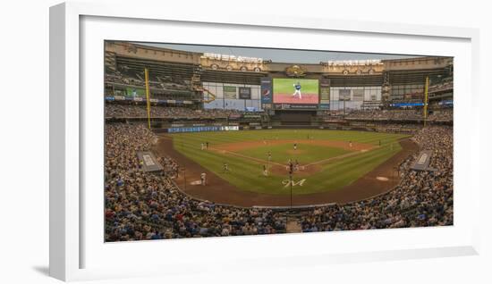 Baseball game at Miller Park, Milwaukee, Wisconsin, USA-Panoramic Images-Framed Photographic Print