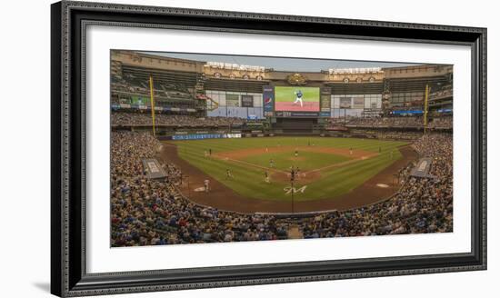 Baseball game at Miller Park, Milwaukee, Wisconsin, USA-Panoramic Images-Framed Photographic Print