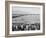 Baseball game, Manzanar Relocation Center, 1943-Ansel Adams-Framed Photographic Print