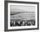 Baseball game, Manzanar Relocation Center, 1943-Ansel Adams-Framed Photographic Print