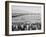 Baseball game, Manzanar Relocation Center, 1943-Ansel Adams-Framed Photographic Print