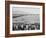 Baseball game, Manzanar Relocation Center, 1943-Ansel Adams-Framed Photographic Print