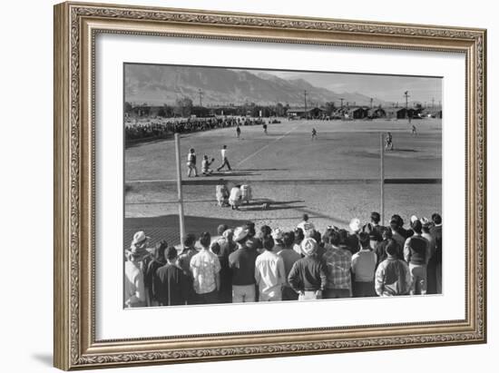 Baseball Game-Ansel Adams-Framed Art Print