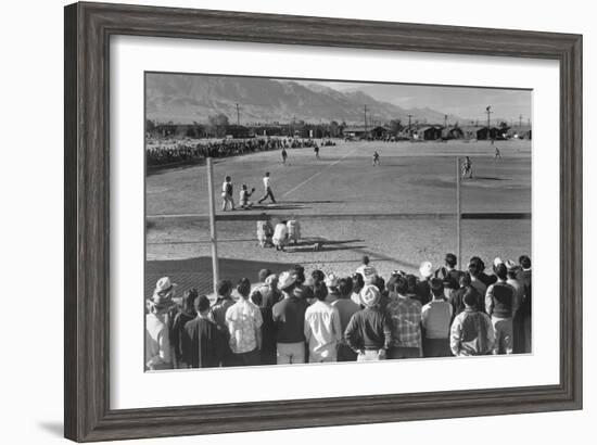 Baseball Game-Ansel Adams-Framed Art Print