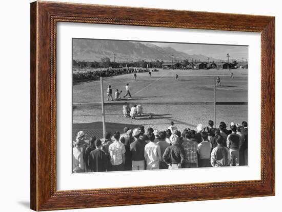 Baseball Game-Ansel Adams-Framed Art Print