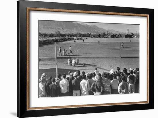 Baseball Game-Ansel Adams-Framed Art Print