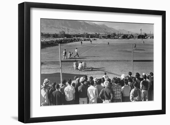 Baseball Game-Ansel Adams-Framed Art Print