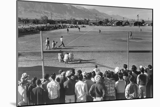 Baseball Game-Ansel Adams-Mounted Art Print