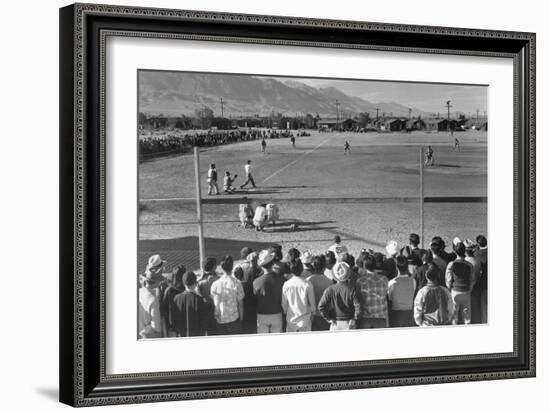 Baseball Game-Ansel Adams-Framed Art Print