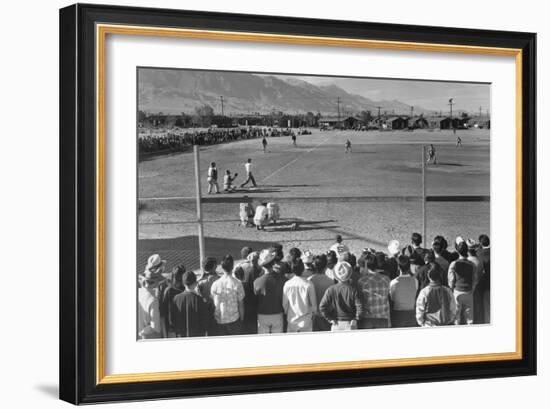 Baseball Game-Ansel Adams-Framed Art Print