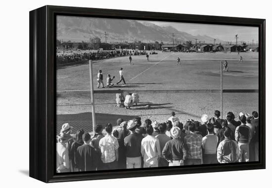 Baseball Game-Ansel Adams-Framed Stretched Canvas