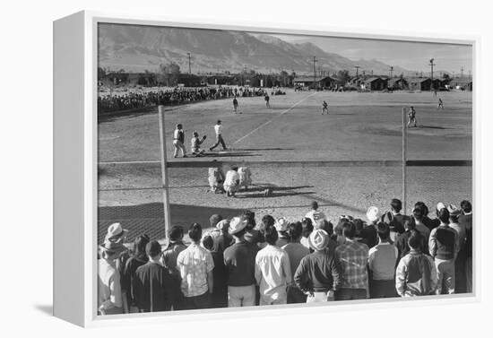Baseball Game-Ansel Adams-Framed Stretched Canvas