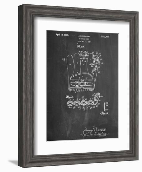 Baseball Glove Patent 1937-null-Framed Art Print