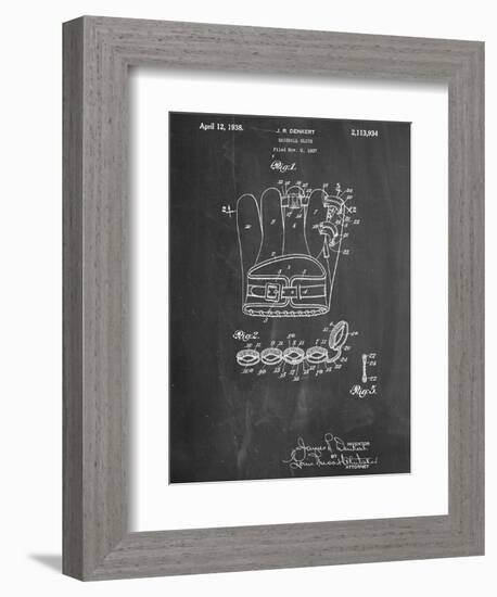 Baseball Glove Patent 1937-null-Framed Art Print