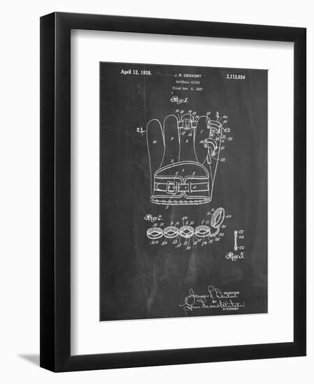 Baseball Glove Patent 1937-null-Framed Art Print