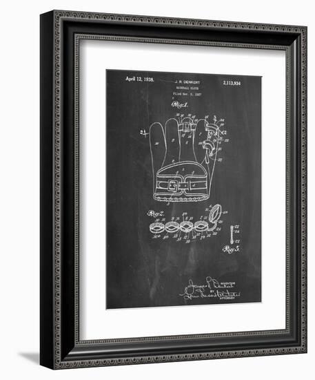 Baseball Glove Patent 1937-null-Framed Art Print