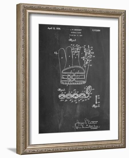 Baseball Glove Patent 1937-null-Framed Art Print