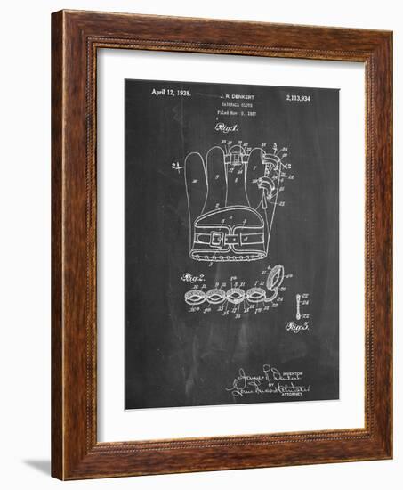 Baseball Glove Patent 1937-null-Framed Art Print