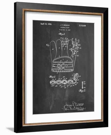 Baseball Glove Patent 1937-null-Framed Art Print