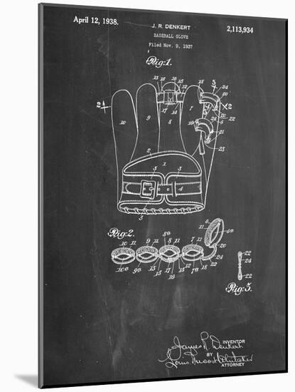 Baseball Glove Patent 1937-null-Mounted Art Print