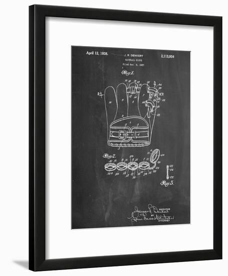 Baseball Glove Patent 1937-null-Framed Art Print