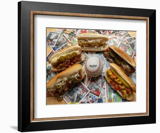 Baseball Hot Dogs-Larry Crowe-Framed Photographic Print