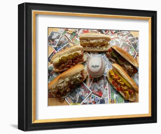 Baseball Hot Dogs-Larry Crowe-Framed Photographic Print