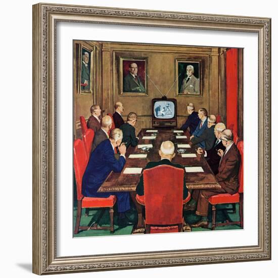 "Baseball in the Boardroom," October 8, 1960-Lonie Bee-Framed Giclee Print