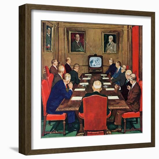 "Baseball in the Boardroom," October 8, 1960-Lonie Bee-Framed Giclee Print