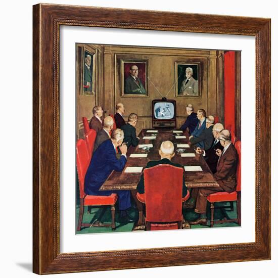 "Baseball in the Boardroom," October 8, 1960-Lonie Bee-Framed Giclee Print