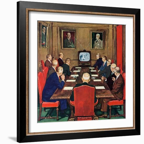 "Baseball in the Boardroom," October 8, 1960-Lonie Bee-Framed Giclee Print