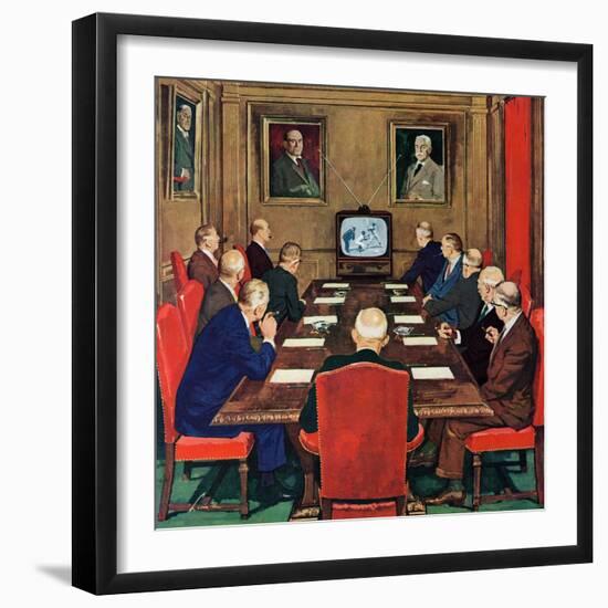 "Baseball in the Boardroom," October 8, 1960-Lonie Bee-Framed Giclee Print