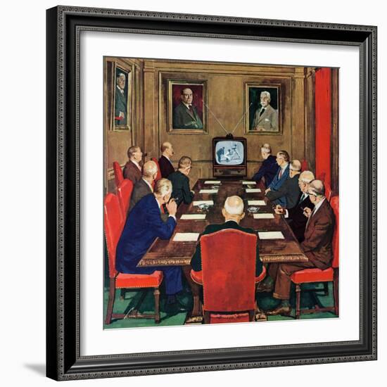 "Baseball in the Boardroom," October 8, 1960-Lonie Bee-Framed Giclee Print