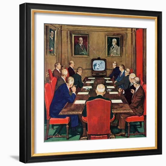 "Baseball in the Boardroom," October 8, 1960-Lonie Bee-Framed Giclee Print