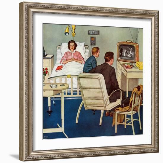 "Baseball in the Hospital," April 29, 1961-Amos Sewell-Framed Giclee Print