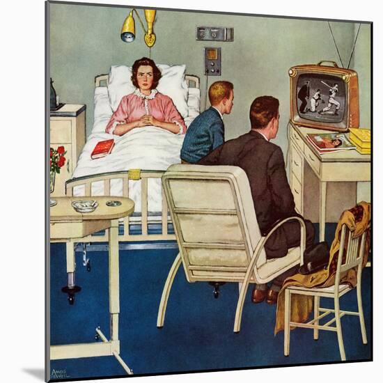"Baseball in the Hospital," April 29, 1961-Amos Sewell-Mounted Giclee Print