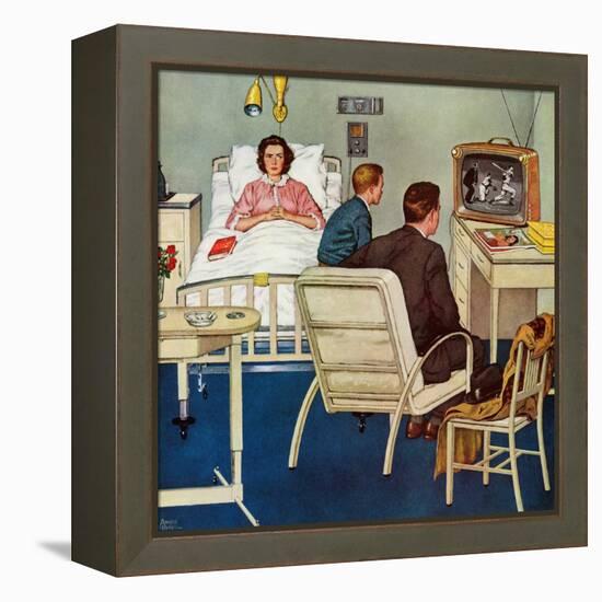 "Baseball in the Hospital," April 29, 1961-Amos Sewell-Framed Premier Image Canvas