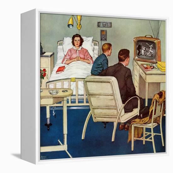 "Baseball in the Hospital," April 29, 1961-Amos Sewell-Framed Premier Image Canvas
