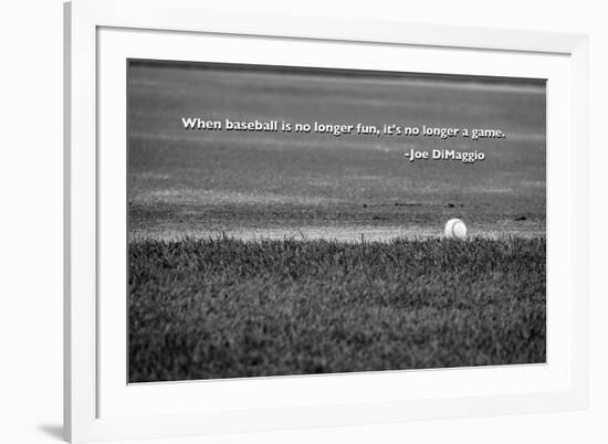 Baseball Joe DiMaggio Quote-null-Framed Photo