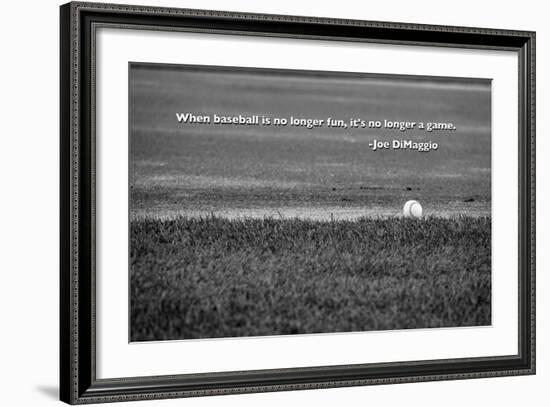 Baseball Joe DiMaggio Quote-null-Framed Photo