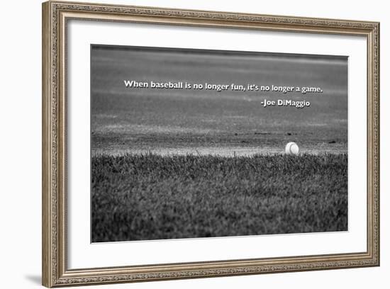 Baseball Joe DiMaggio Quote-null-Framed Photo