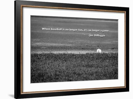 Baseball Joe DiMaggio Quote-null-Framed Photo