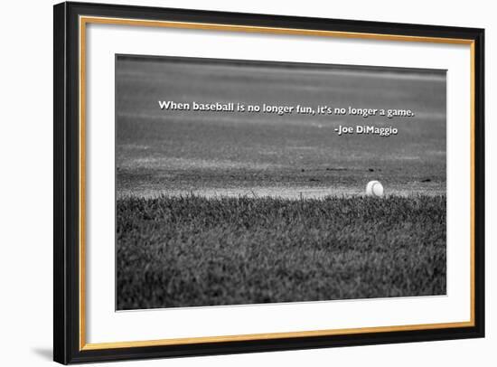 Baseball Joe DiMaggio Quote-null-Framed Photo