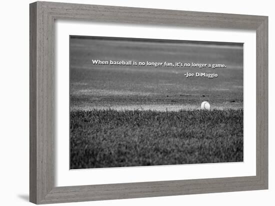 Baseball Joe DiMaggio Quote-null-Framed Photo