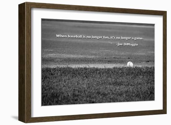 Baseball Joe DiMaggio Quote-null-Framed Photo