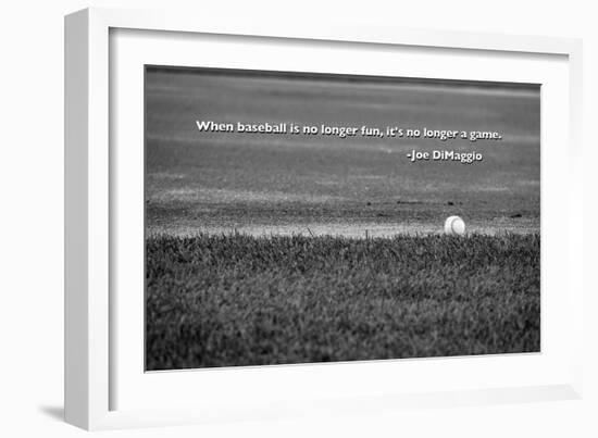 Baseball Joe DiMaggio Quote-null-Framed Photo